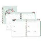 Laurel Weekly/Monthly Planner, Laurel Floral Artwork, 9 x 7, Green/Pink/Orange Cover, 12-Month (Jan to Dec): 2024