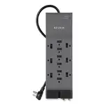 Professional Series SurgeMaster Surge Protector, 12 AC Outlets, 8 ft Cord, 3,780 J, Dark Gray
