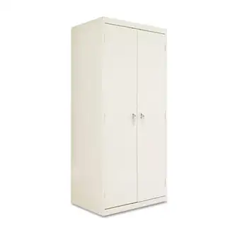 Assembled 78" High Heavy-Duty Welded Storage Cabinet, Four Adjustable Shelves, 36w x 24d, Putty