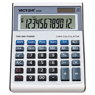 6500 Executive Desktop Loan Calculator, 12-Digit LCD