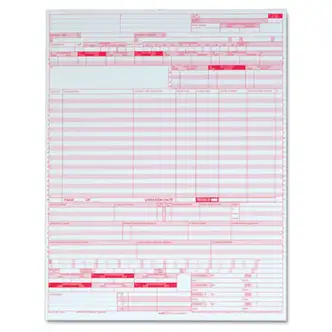 UB04 Hospital Insurance Claim Form for Laser Printers, One-Part (No Copies), 8.5 x 11, 2,500 Forms Total