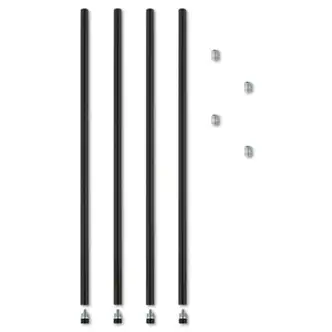 Stackable Posts For Wire Shelving, 36 "High, Black, 4/Pack