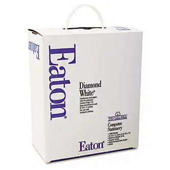 Continuous Feed Computer Paper, 1-Part, 20 lb Bond Weight, 9.5 x 11, White, 1, 000/Carton