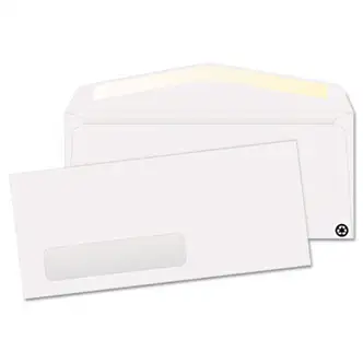 Address-Window Envelope, Lower Left, #10, Commercial Flap, Gummed Closure, 4.13 x 9.5, White, 500/Box