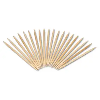 Round Wood Toothpicks, 2.5", Natural, 800/Box, 24 Boxes/Case, 5 Cases/Carton, 96,000 Toothpicks/Carton