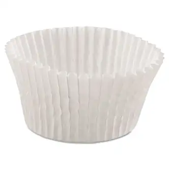 Fluted Bake Cups, 4.5 Diameter x 1.25 h, White, Paper, 500/Pack, 20 Packs/Carton