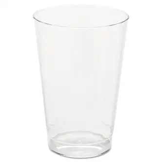 Classic Crystal Plastic Tumblers, 12 oz, Clear, Fluted, Tall, 20 Pack, 12 Packs/Carton
