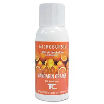 Microburst 3000 Refill, Mandarin Orange, 2 oz Aerosol Spray, 12/Carton