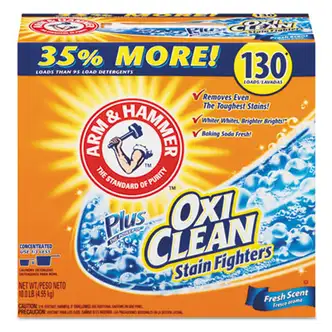 Power of OxiClean Powder Detergent, Fresh, 9.92 lb Box, 3/Carton