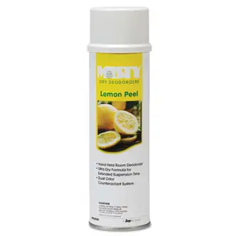 Handheld Air Deodorizer, Lemon Peel, 10 oz Aerosol Spray, 12/Carton
