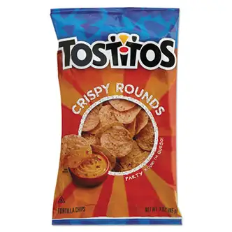 Tortilla Chips Crispy Rounds, 3 oz Bag, 28/Carton