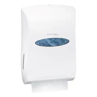 Universal Towel Dispenser, 13.31 x 5.85 x 18.85, Pearl White