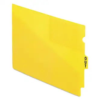 Colored Poly Out Guides with Center Tab, 1/3-Cut End Tab, Out, 8.5 x 11, Yellow, 50/Box