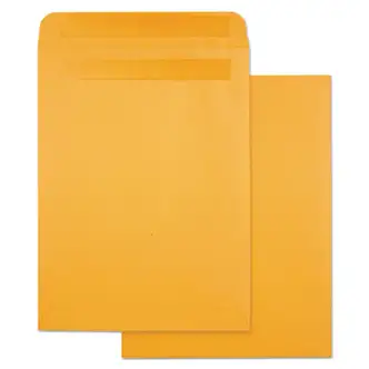 High Bulk Self-Sealing Envelopes, #10 1/2, Cheese Blade Flap, Redi-Seal Adhesive Closure, 9 x 12, Brown Kraft, 100/Box