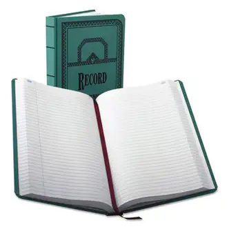 Account Record Book, Record-Style Rule, Blue Cover, 11.75 x 7.25 Sheets, 500 Sheets/Book