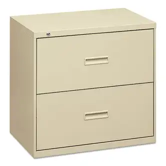 400 Series Lateral File, 2 Legal/Letter-Size File Drawers, Putty, 30" x 18" x 28"