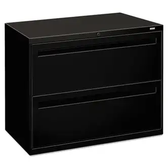 Brigade 700 Series Lateral File, 2 Legal/Letter-Size File Drawers, Black, 36" x 18" x 28"