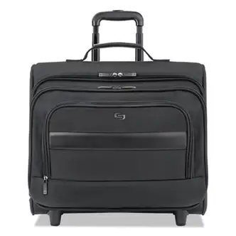 Classic Rolling Overnighter Case, Fits Devices Up to 15.6", Ballistic Polyester, 16.14 x 6.69 x 13.78, Black