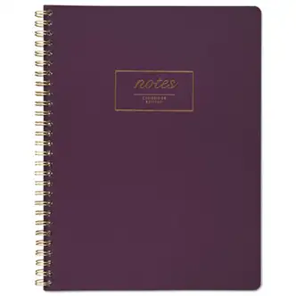 Jewel Tone Notebook, Gold Twin-Wire, 1-Subject, Wide/Legal Rule, Purple Cover, (80) 9.5 x 7.25 Sheets