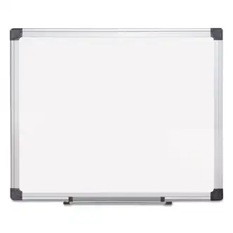 Porcelain Value Dry Erase Board, 24 x 36, White Surface, Silver Aluminum Frame