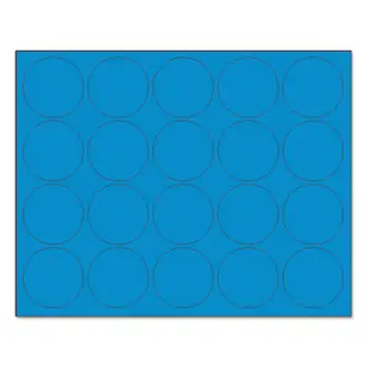 Interchangeable Magnetic Board Accessories, Circles, 0.75" Diameter, Blue, 20/Pack