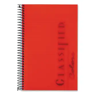 Color Notebooks, 1-Subject, Narrow Rule, Ruby Red Cover, (100) 8.5 x 5.5 White Sheets