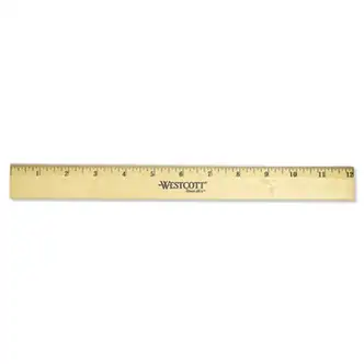 Wood Ruler with Single Metal Edge, Standard, 12" Long