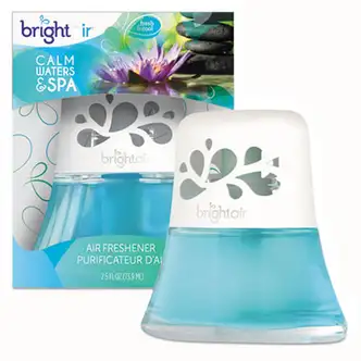 Scented Oil Air Freshener, Calm Waters and Spa, Blue, 2.5 oz, 6/Carton