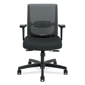 Convergence Mid-Back Task Chair, Synchro-Tilt and Seat Glide, Supports Up to 275 lb, Black