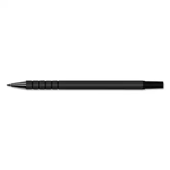 Replacement Ballpoint Counter Pen, Medium 1 mm, Black Ink, Black Barrel, 6/Pack