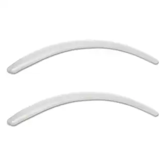 Neratoli Series Replacement Arm Pads for Alera Neratoli Series Chairs, Faux Leather, 1.77 x 15.15 x 0.59, White, 2/Set