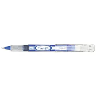 Finito! Porous Point Pen, Stick, Extra-Fine 0.4 mm, Blue Ink, Blue/Silver/Clear Barrel