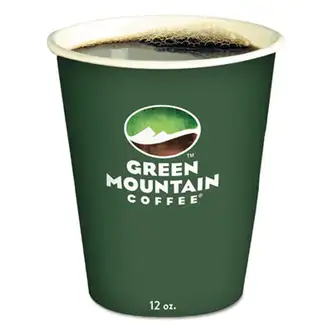 Paper Hot Cups, 12 oz, Green Mountain Design, Multicolor, 1,000/Carton