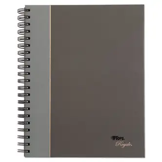 Royale Wirebound Business Notebooks, 1-Subject, Medium/College Rule, Black/Gray Cover, (96) 8.25 x 5.88 Sheets