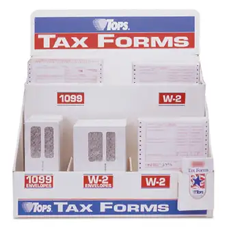 Six-Part W-2 Tax Form Floor Display, 2019, Plastic, with 50 Forms