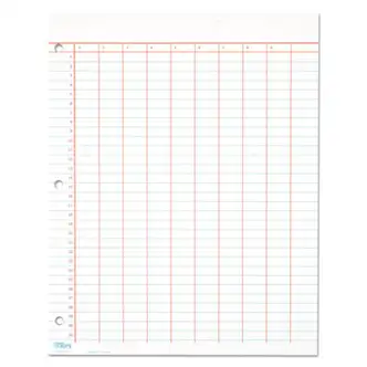 Data Pad with Numbered Column Headings, Data/Lab-Record Format, Wide/Legal Rule, 10 Columns, 8.5 x 11, White, 50 Sheets
