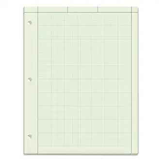 Engineering Computation Pads, Cross-Section Quadrille Rule (5 sq/in, 1 sq/in), Green Cover, 100 Green-Tint 8.5 x 11 Sheets