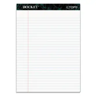 Docket Ruled Perforated Pads, Wide/Legal Rule, 50 White 8.5 x 11.75 Sheets, 12/Pack