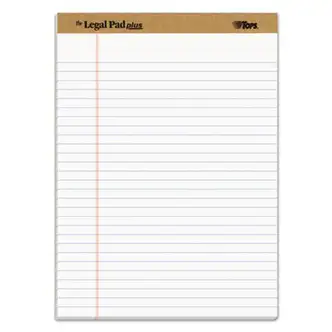 "The Legal Pad" Plus Ruled Perforated Pads with 40 pt. Back, Wide/Legal Rule, 50 White 8.5 x 11.75 Sheets, Dozen