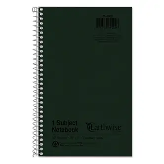 Earthwise by Oxford Recycled One-Subject Notebook, Narrow Rule, Green Cover, (80) 8 x 5 Sheets