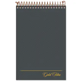 Gold Fibre Steno Pads, Gregg Rule, Designer Diamond Pattern Gray/Gold Cover, 100 White 6 x 9 Sheets