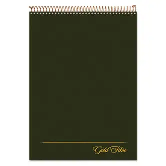 Gold Fibre Wirebound Project Notes Pad, Project-Management Format, Green Cover, 70 White 8.5 x 11.75 Sheets