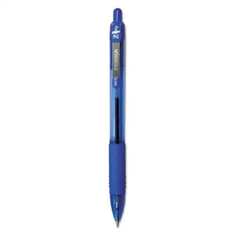 Z-Grip Ballpoint Pen, Retractable, Medium 1 mm, Blue Ink, Translucent Blue/Blue Barrel, 12/Pack