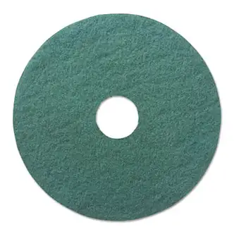 Heavy-Duty Scrubbing Floor Pads, 13" Diameter, Green, 5/Carton