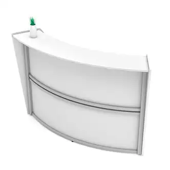 Reception Desk, 72 x 32 x 46, White, Ships in 1-3 Business Days