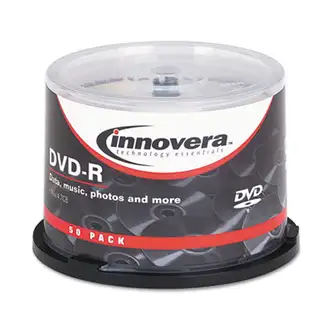 DVD-R Recordable Disc, 4.7 GB, 16x, Spindle, Silver, 50/Pack