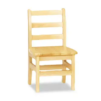 KYDZ Ladderback Chair, 12" Seat Height, Natural Maple Seat/Back, Natural Maple Base, 2/Carton