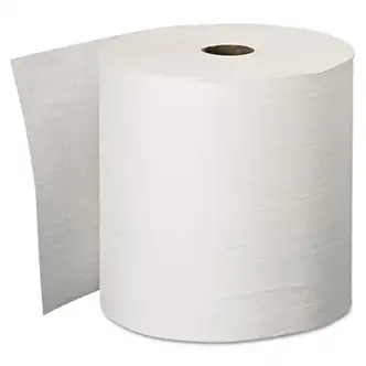 Hard Roll Paper Towels with Premium Absorbency Pockets, 1-Ply, 8" x 600 ft, 1.5" Core, White, 6 Rolls/Carton
