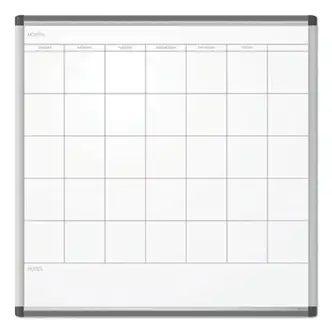 PINIT Magnetic Dry Erase Undated One Month Calendar, 35 x 35, White