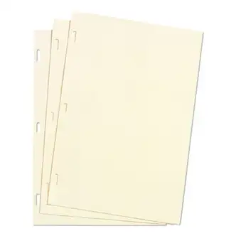 Looseleaf Minute Book Ledger Sheets, 11 x 8.5, Ivory, Loose Sheet, 100/Box